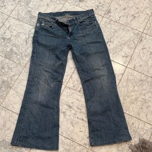 7 For All Mankind Blue Flare Jeans
